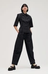 GANNI ELASTICATED CURVE TROUSERS