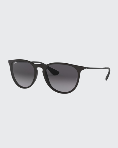 Ray Ban Polarized Aviator Sunglasses In Black/gray- 57 Mm