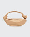 Bottega Veneta Mini Knotted Napa Hobo Bag In Almond