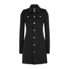 BOTTEGA VENETA BLACK WOOL-BLEND SHIRT DRESS,4160317