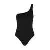 Melissa Odabash Palermo Animal-print One-shoulder One-piece Swimsuit In Black