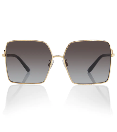 Dolce & Gabbana Dg Gradient Square Sunglasses In Grey Black
