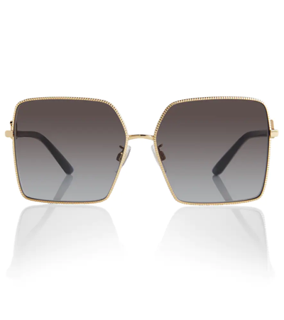 Dolce & Gabbana Dg Gradient Square Sunglasses In Gold/black