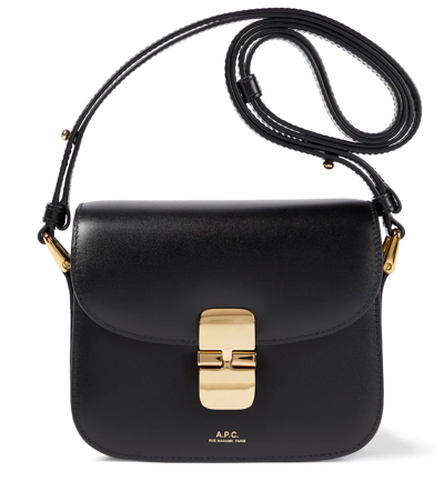 Apc Grace Mini Leather Shoulder Bag In Black