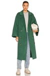 Loulou Studio Borneo Double Breasted Wool & Cashmere Coat In Green
