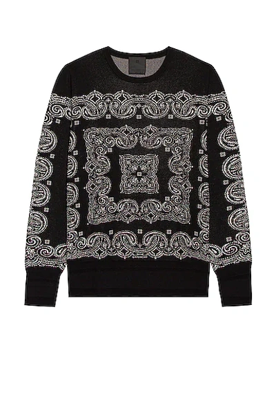 Givenchy Bandana-motif Patterned Knitted Jumper In Black