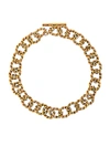 Saint Laurent Twist Ring Choker In Or Laiton