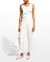 Lafayette 148 Bleecker Slim-leg Pants In Ivory