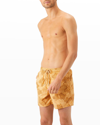 Vilebrequin Sand Turtles Printed Regular Fit Swim Trunks In Dune