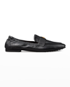 Tory Burch Nappa Leather Ballerina In Perfect Black