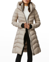 Soia & Kyo Lita Sustainable Lightweight Long Down Coat In Black