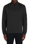 BUGATCHI COTTON BLEND QUARTER ZIP SWEATER,TF2404K19