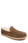 Minnetonka Men's Tilden Moccasin Slippers Men's Shoes In Autumn Brown