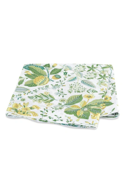 Matouk Schumacher Pomegranate Flat Sheet, Full/queen In Citrus