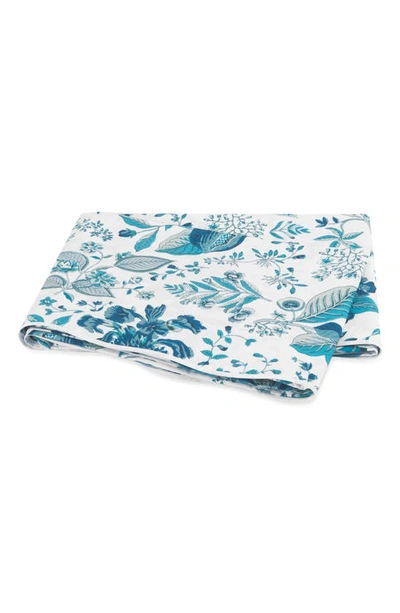 Matouk Schumacher Pomegranate Flat Sheet, Full/queen In Prussian Blue