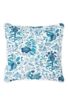 Matouk Schumacher Pomegranate Quilted Euro Sham In Prussian Blue