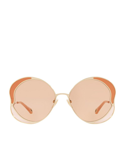 Chloé Gemma Sunglasses In Gold