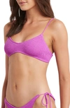 Bound By Bond-eye The Selena Rib Bikini Top In Ultra Violet