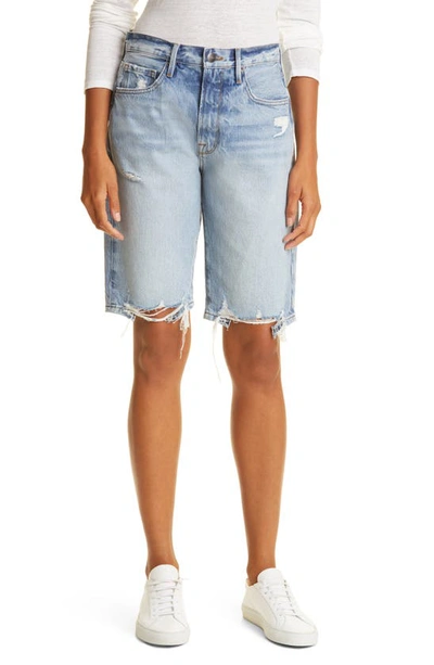 Frame Le Vintage Bermuda Denim Shorts In Clash