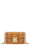 Mcm Gretl Visetos Monogram Mini Crossbody Bag In Cognac