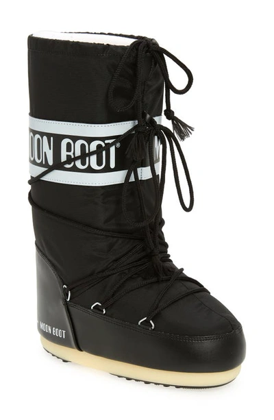 Moon Boot Classic Nylon Waterproof Snow Boots In Black | ModeSens