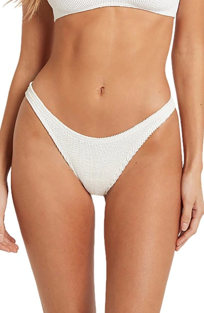 Bound By Bond-eye The Scene Rib Bikini Bottoms In Optic White