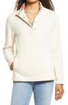 Tommy Bahama Aruba Quilted Half-snap Sweatshirt In White