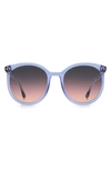 Isabel Marant 55mm Round Sunglasses In Blue / Grey Pink
