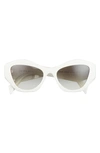 PRADA 53MM GRADIENT IRREGULAR SUNGLASSES,PR 07YS53-Y