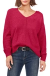Vince Camuto Cozy Seam Sweater In Legacy Pink