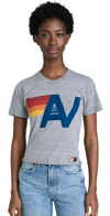 Aviator Nation Logo Boyfriend Tee In Heather Gray