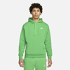 Nike Sportswear Club Fleece Pullover Hoodie In Light Green Spark,light Green Spark,white
