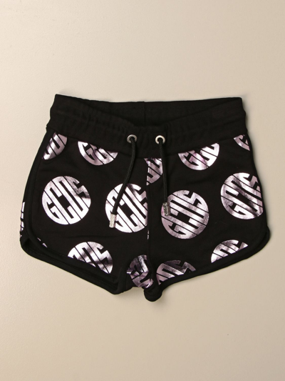 Gcds Kids' Shorts With All Over Logo In Black