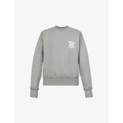 Daily Paper Hovvie Brand-embroidered Cotton-jersey Sweatshirt In Grey