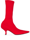 Khaite Taylor Neoprene Sock Boots In Red
