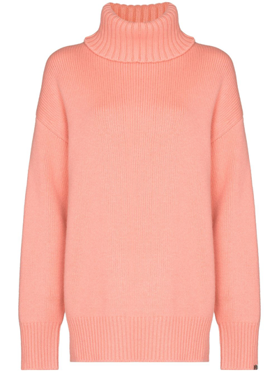 Extreme Cashmere No.20 Roll-neck Stretch-cashmere Sweater In Rosa