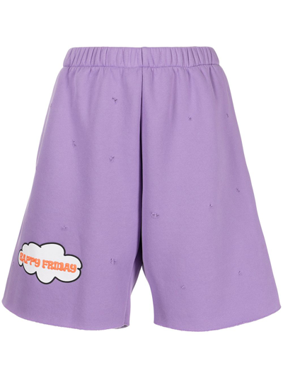 Natasha Zinko Cloud Print Shorts In Violett