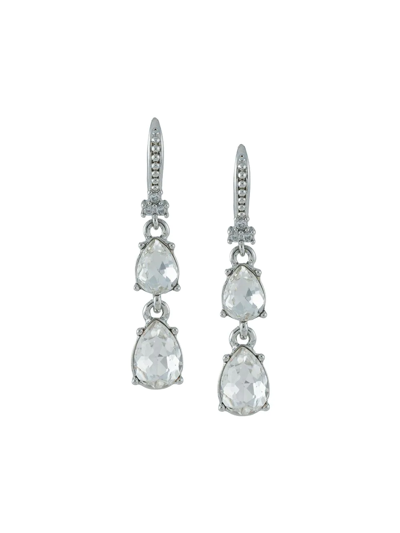 Marchesa Notte Double-charm Drop Earrings In Silber