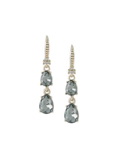 Marchesa Notte Double-stone Drop Earrings In Black