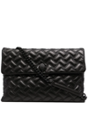 Kurt Geiger Extra Extra Large Kensington Drench Leather Bag In Black