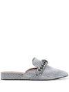 Kurt Geiger Chelsea Stud-embellished Leather Mules In Schwarz