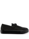 Kurt Geiger London Laney Crystal Stud Platform Slip-on Sneaker In Schwarz