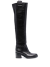 BUTTERO LEATHER THIGH-HIGH BOOTS