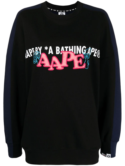 Aape By A Bathing Ape Logo Print Sweatshirt In Blau