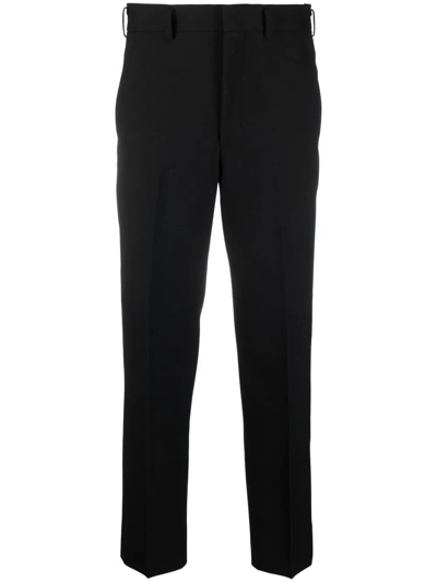 Comme Des Garçons Zip-detailing Cropped Tailored Trousers In Black