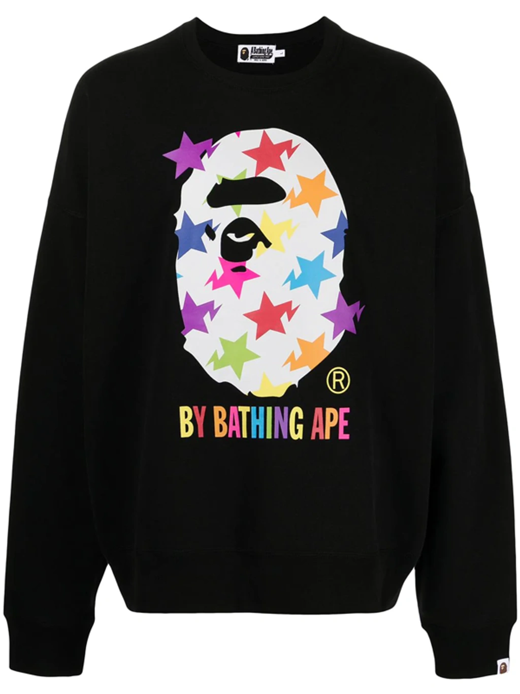 A Bathing Ape Star-logo Print Sweatshirt In Schwarz | ModeSens