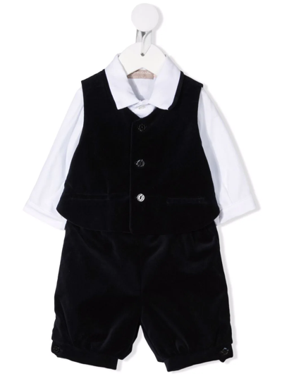La Stupenderia Babies' Polo Shirt Shorts Set In Blue