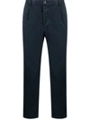 Incotex Slim-cut Chino Trousers In Blue