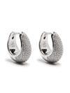 Tom Wood Ice Pave Huggie Earrings In Silver