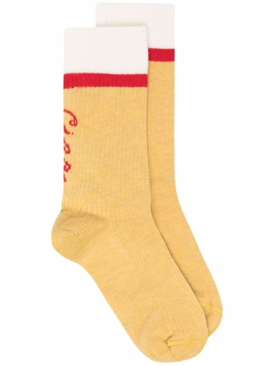 Giada Benincasa Ciao Amore Socks In Yellow